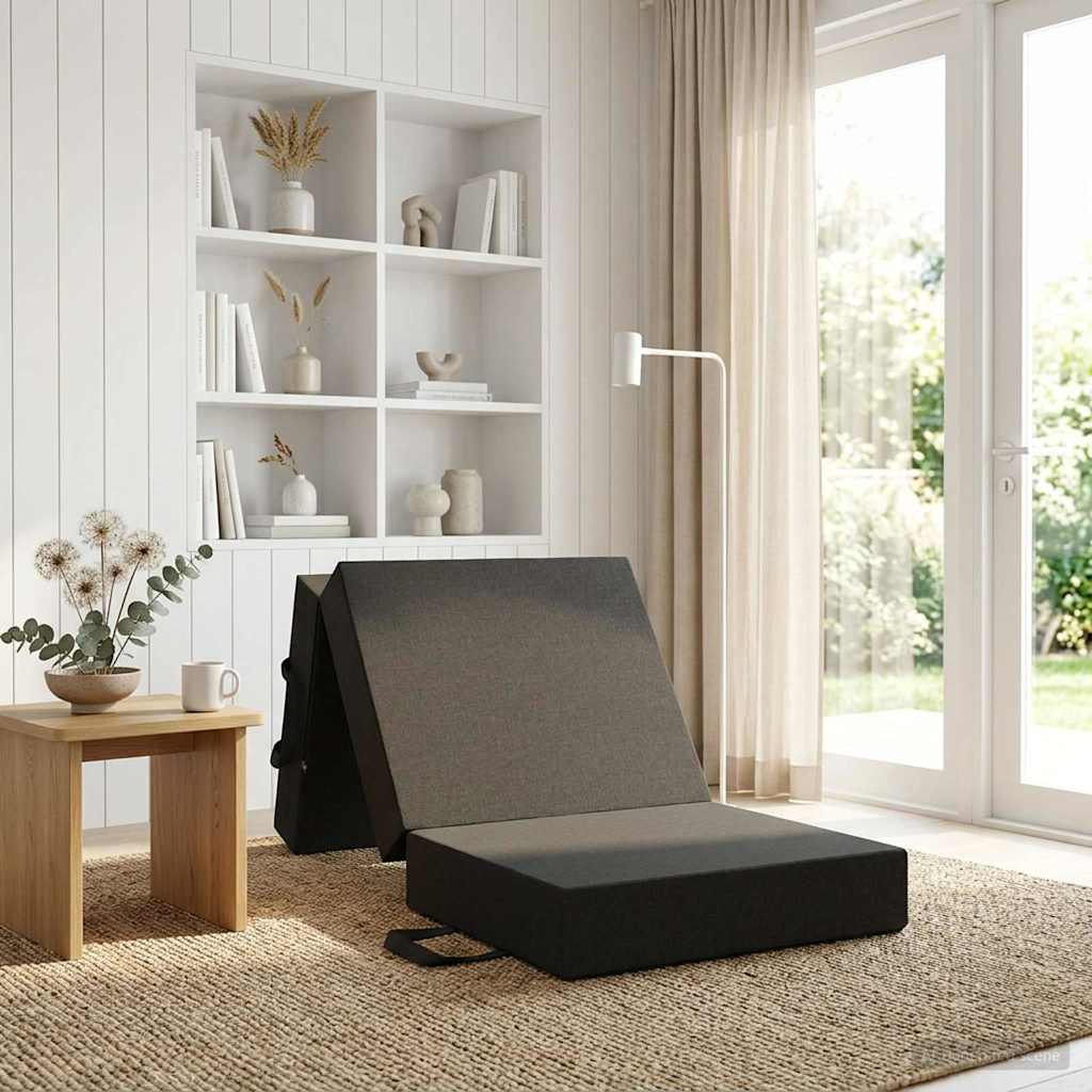 Vouwbare Bankbed 90 x 63 x 45 cm Donkergrijs is nu te koop bij PeponiXL, paradijselijk wonen!