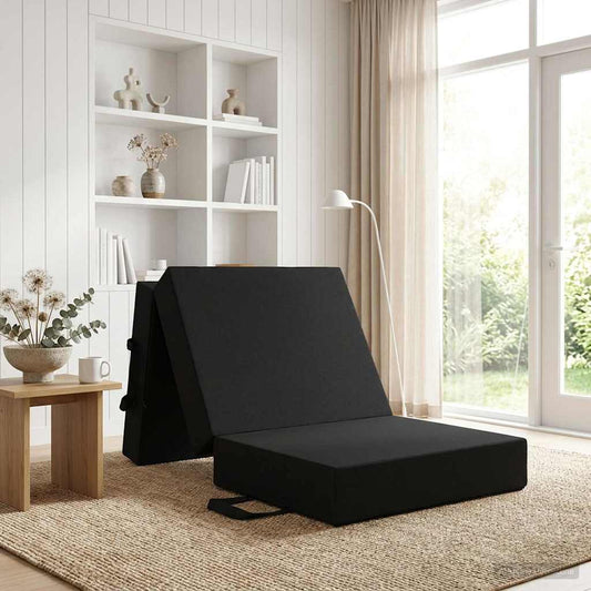 Vouwbare Bankbed 75 x 63 x 45 cm Zwart is nu te koop bij PeponiXL, paradijselijk wonen!