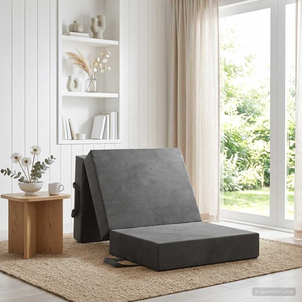 Vouwbare Bankbed 75 x 67 x 45 cm Donkergrijs is nu te koop bij PeponiXL, paradijselijk wonen!