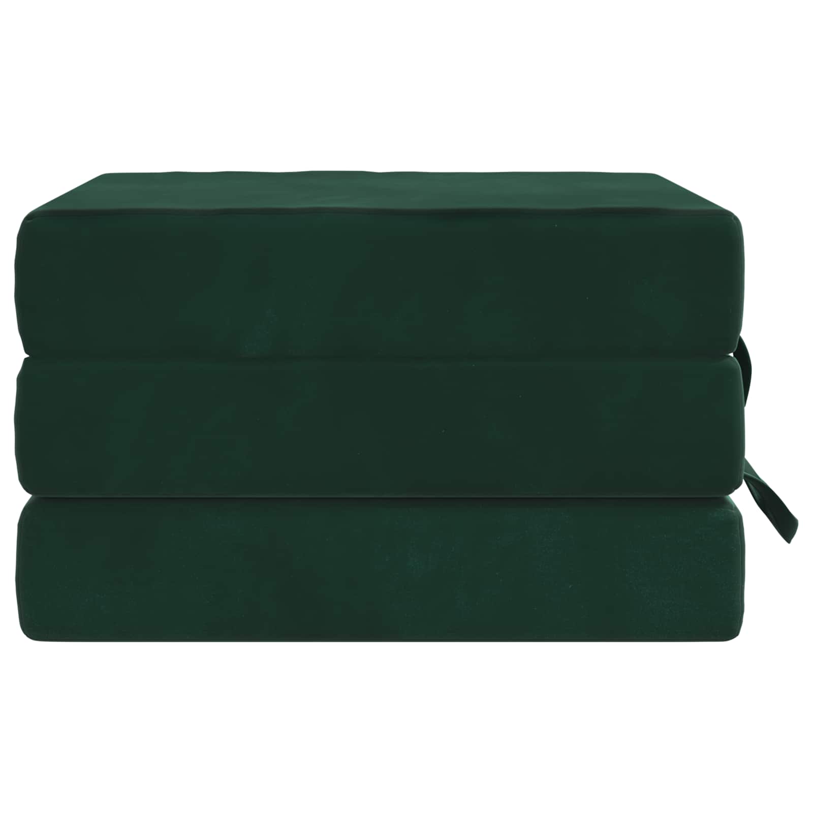Vouwbare Bankbed 75 x 63 x 45 cm Donkergroen is nu te koop bij PeponiXL, paradijselijk wonen!
