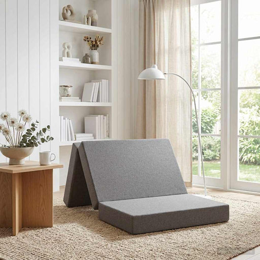 Vouwbare Bankbed 90 x 67 x 45 cm Lichtgrijs is nu te koop bij PeponiXL, paradijselijk wonen!