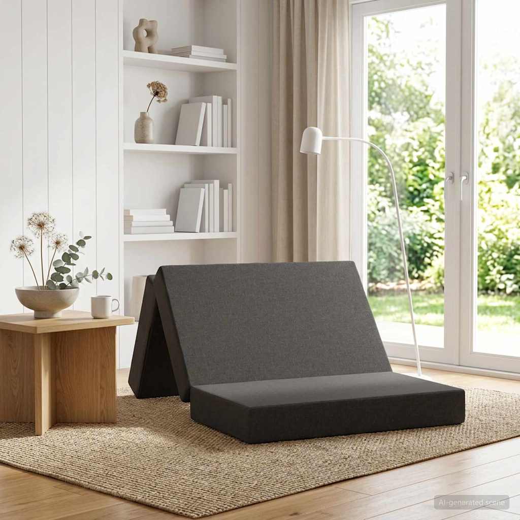 Vouwbare Bankbed 100 x 67 x 45 cm Donkergrijs is nu te koop bij PeponiXL, paradijselijk wonen!