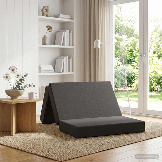 Vouwbare Bankbed 80 x 67 x 45 cm Donkergrijs is nu te koop bij PeponiXL, paradijselijk wonen!