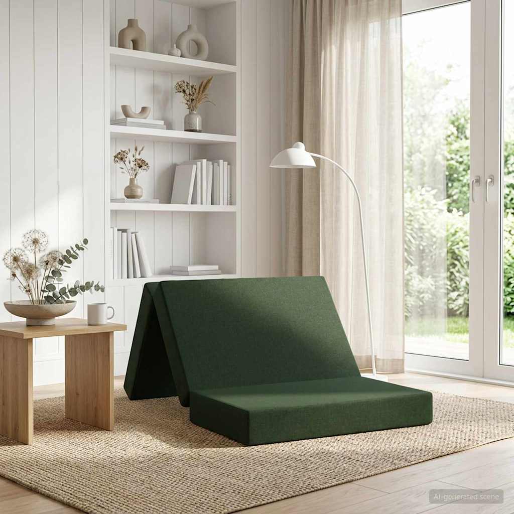 Vouwbare Bankbed 90 x 67 x 45 cm Donkergroen is nu te koop bij PeponiXL, paradijselijk wonen!