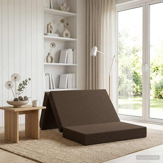 Vouwbare Bankbed 100 x 67 x 45 cm Taupe is nu te koop bij PeponiXL, paradijselijk wonen!