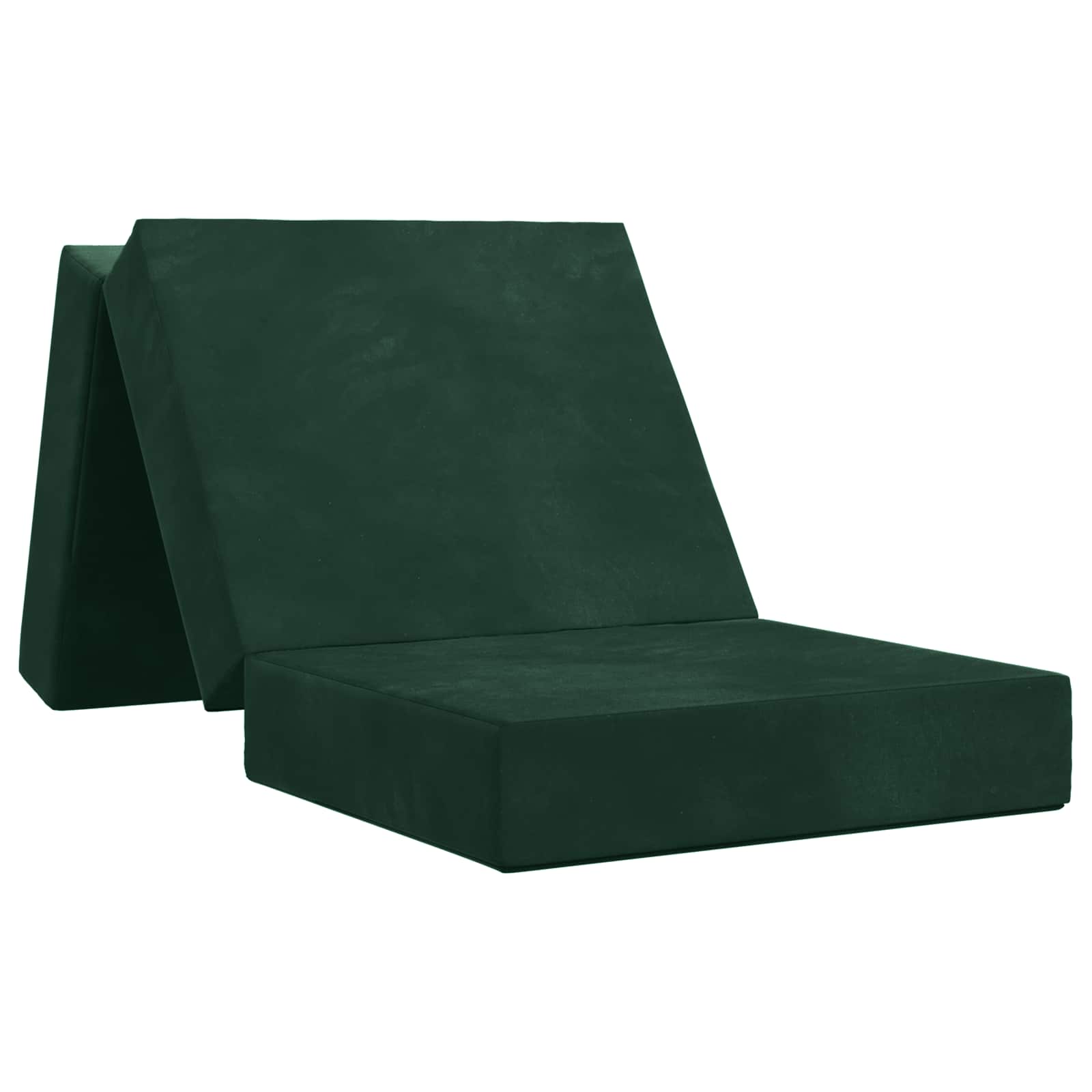 Vouwbare Bankbed 90 x 67 x 45 cm Donkergroen is nu te koop bij PeponiXL, paradijselijk wonen!