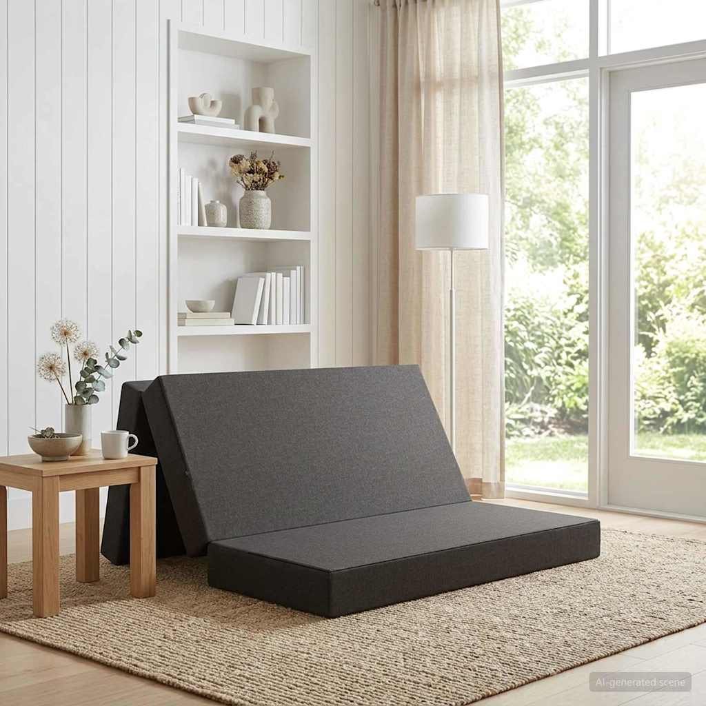 Vouwbare Bankbed 160 x 67 x 45 cm Donkergrijs is nu te koop bij PeponiXL, paradijselijk wonen!