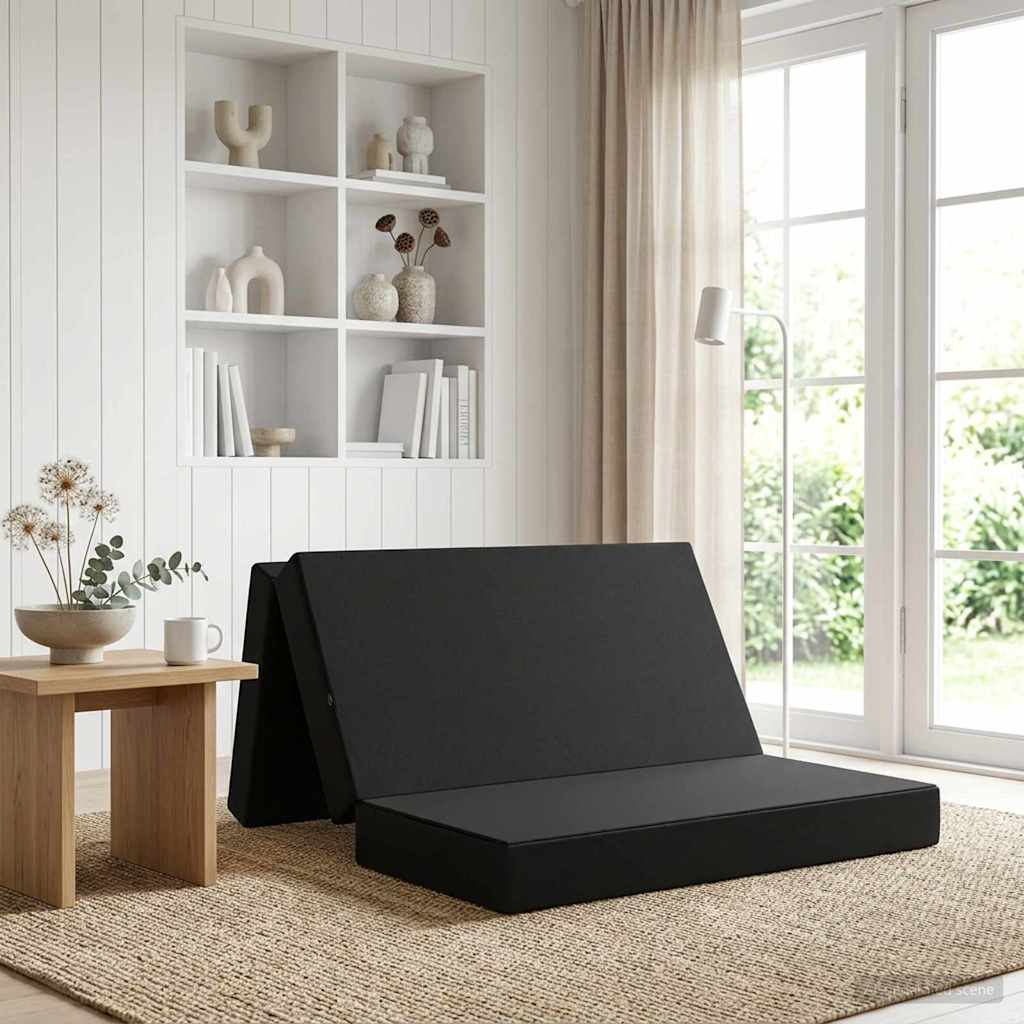 Vouwbare Bankbed 160 x 67 x 45 cm Zwart is nu te koop bij PeponiXL, paradijselijk wonen!