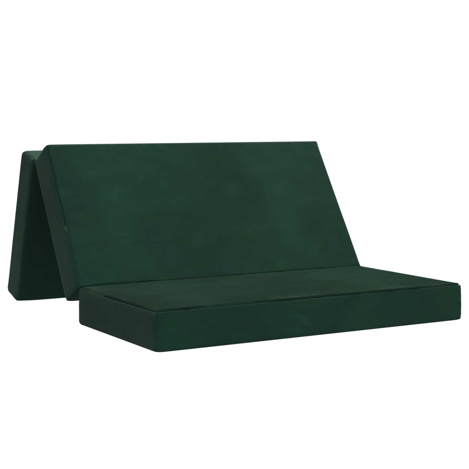 Vouwbare Bankbed 120 x 67 x 45 cm Donkergroen is nu te koop bij PeponiXL, paradijselijk wonen!