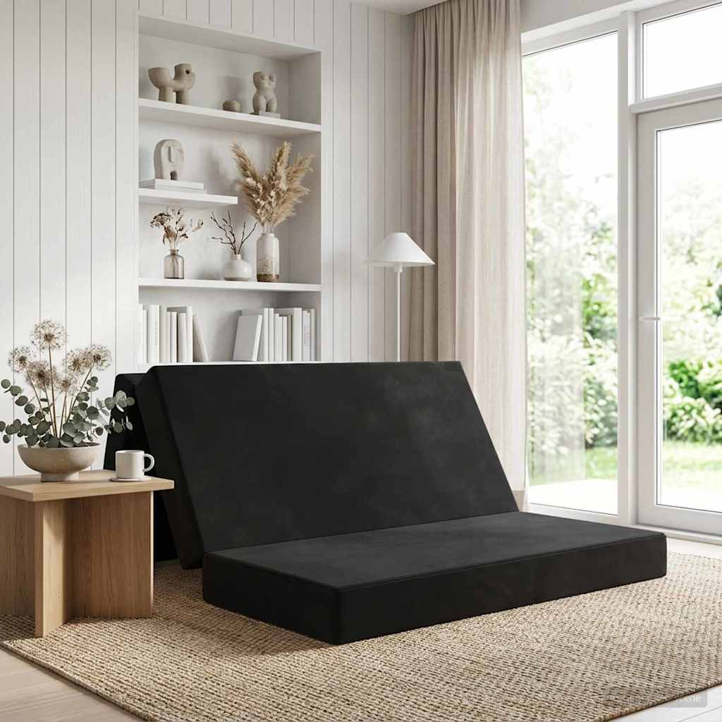 Vouwbare Bankbed 120 x 67 x 45 cm Zwart is nu te koop bij PeponiXL, paradijselijk wonen!