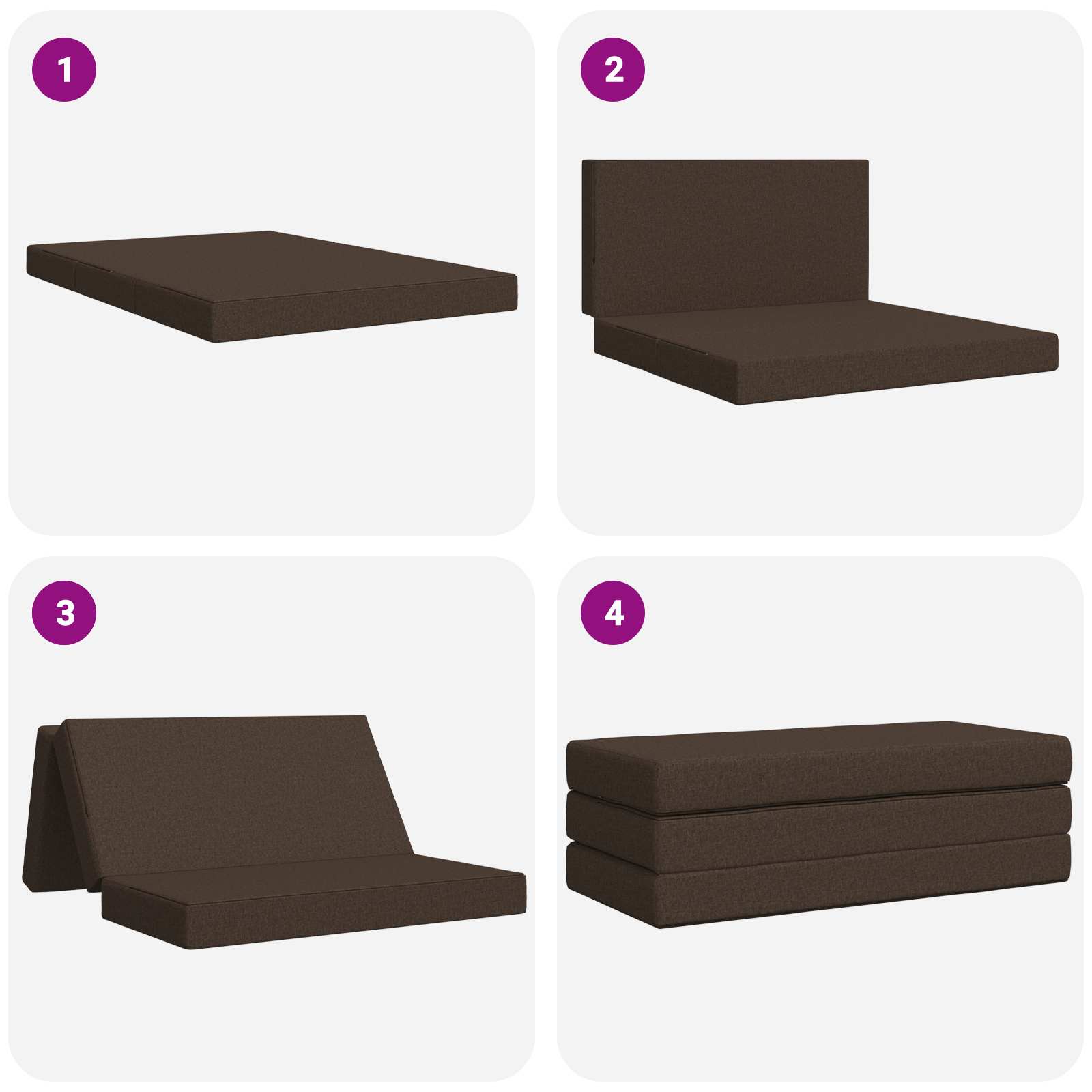 Vouwbare Bankbed 140 x 67 x 45 cm Taupe is nu te koop bij PeponiXL, paradijselijk wonen!