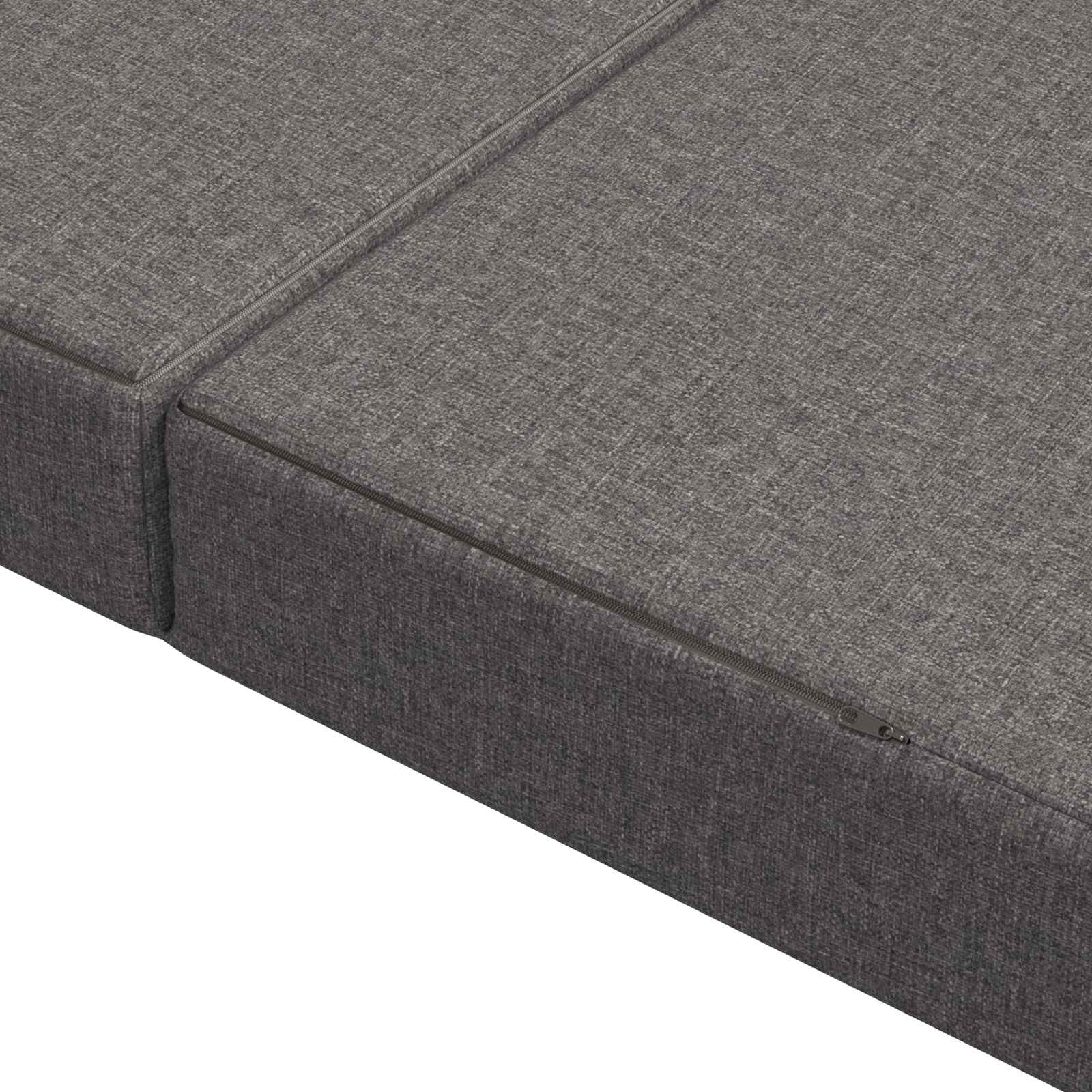 Vouwbare Bankbed 160 x 67 x 45 cm Lichtgrijs is nu te koop bij PeponiXL, paradijselijk wonen!