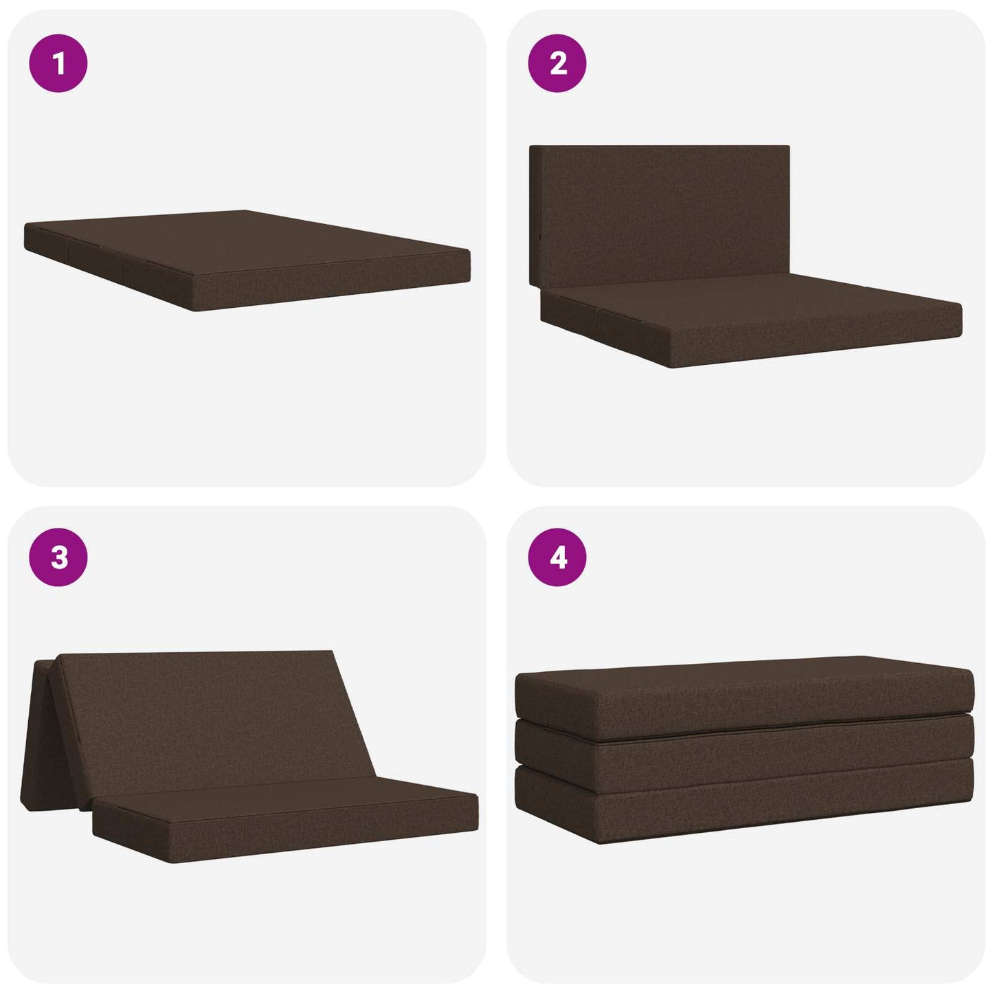 Vouwbare Bankbed 160 x 67 x 45 cm Taupe is nu te koop bij PeponiXL, paradijselijk wonen!