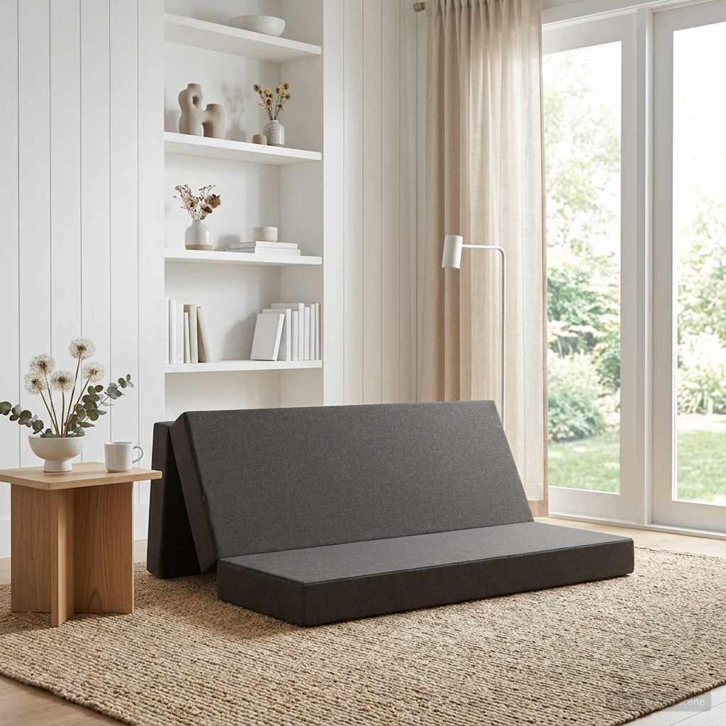 Vouwbare Bankbed 200 x 67 x 45 cm Donkergrijs is nu te koop bij PeponiXL, paradijselijk wonen!