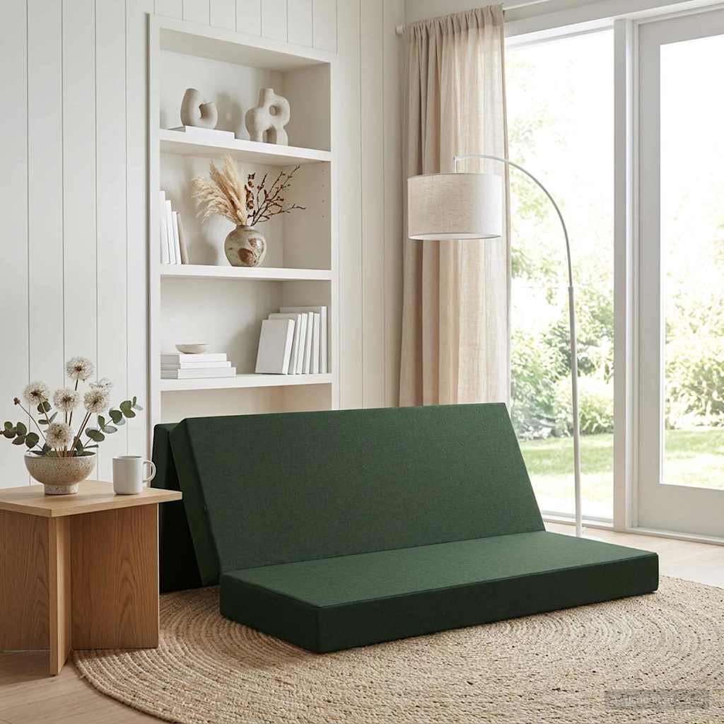 Vouwbare Bankbed 180 x 67 x 45 cm Donkergroen is nu te koop bij PeponiXL, paradijselijk wonen!