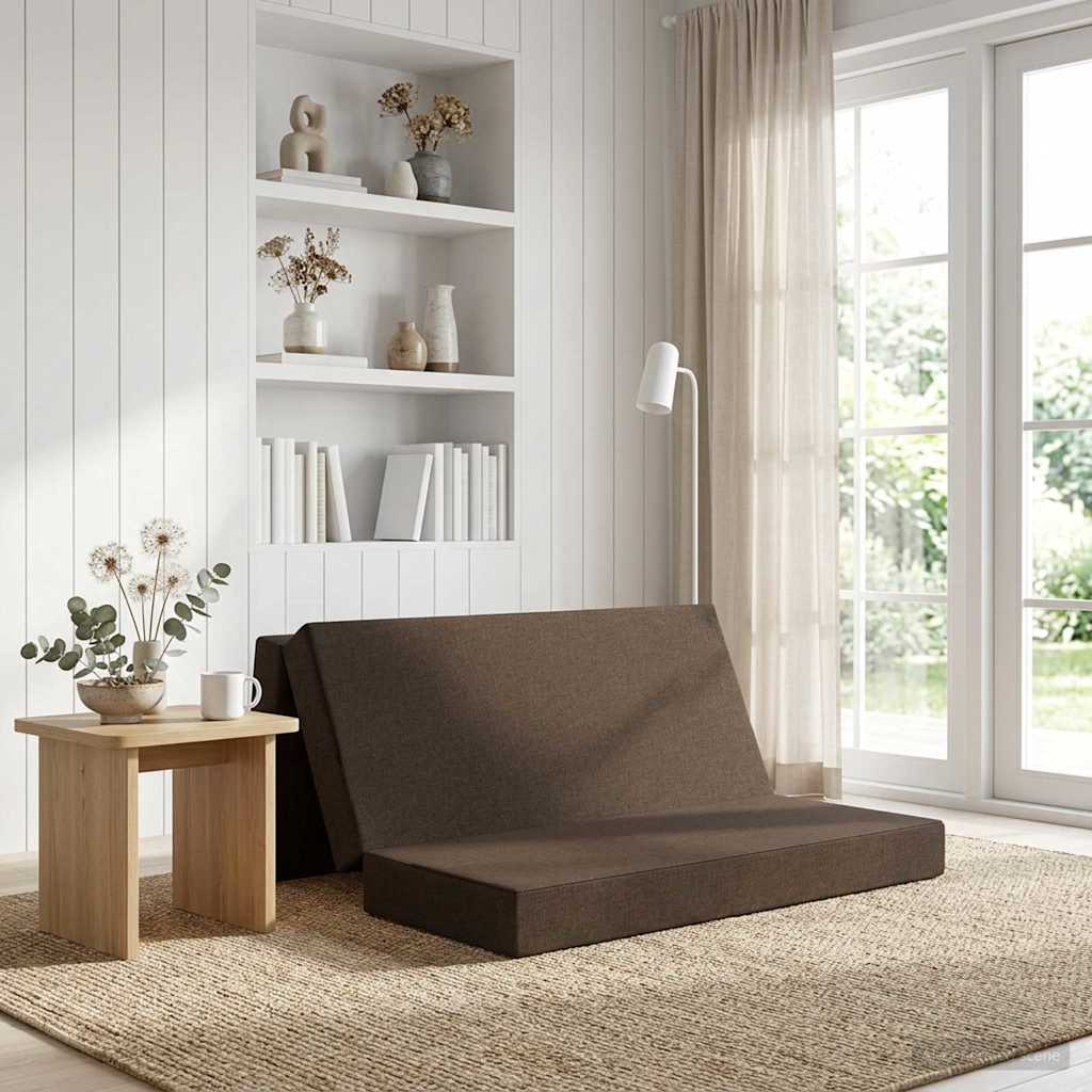 Vouwbare Bankbed 200 x 67 x 45 cm Taupe is nu te koop bij PeponiXL, paradijselijk wonen!