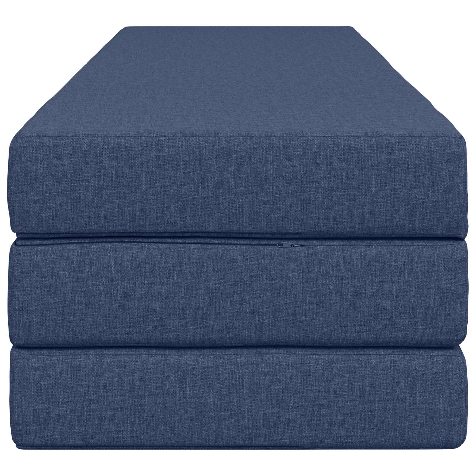 Vouwbare Bankbed 180 x 67 x 45 cm Blauw is nu te koop bij PeponiXL, paradijselijk wonen!