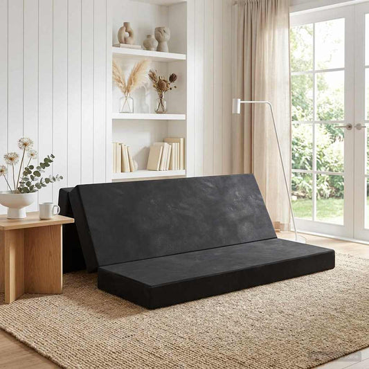 Vouwbare Bankbed 180 x 67 x 45 cm Zwart is nu te koop bij PeponiXL, paradijselijk wonen!