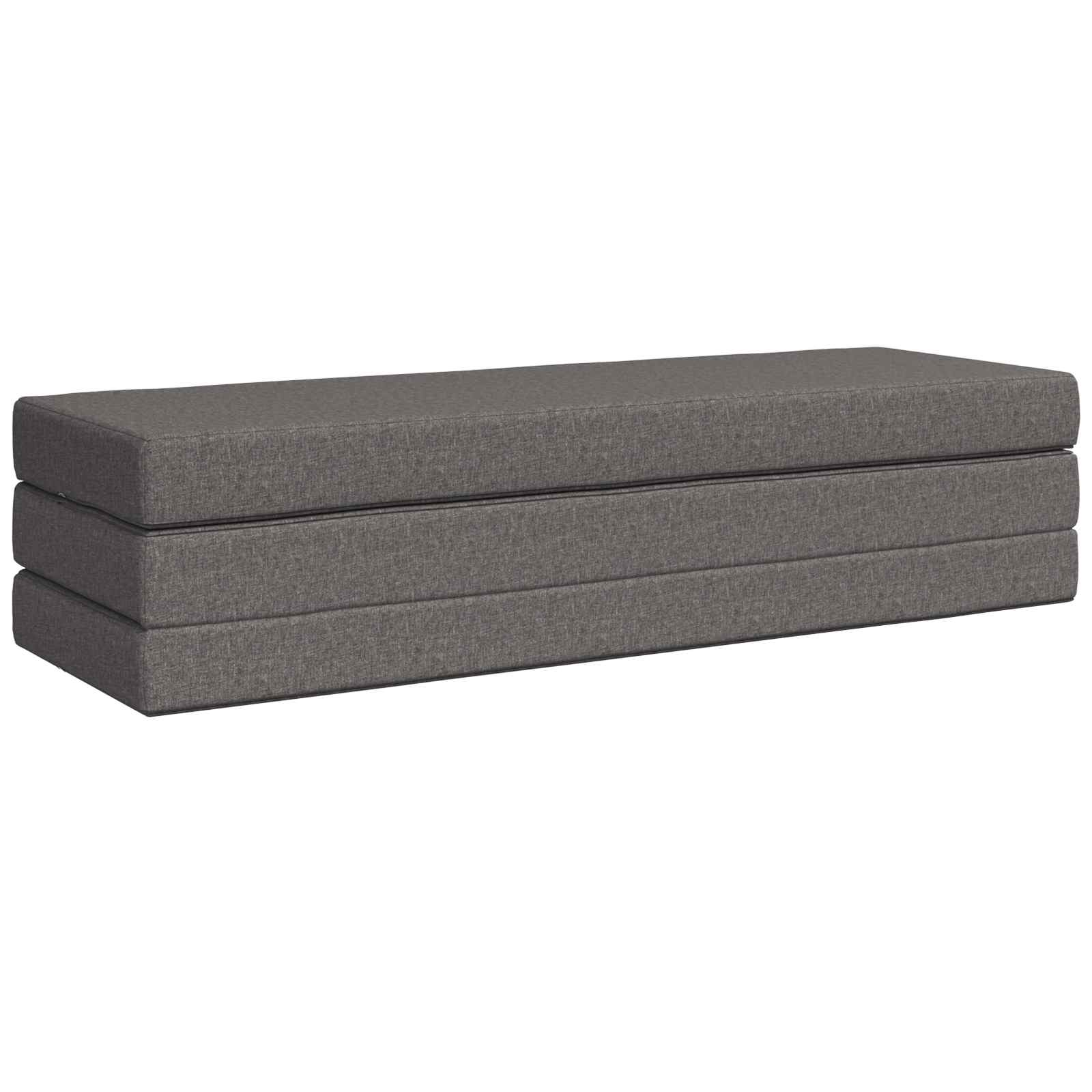 Vouwbare Bankbed 200 x 67 x 45 cm Lichtgrijs is nu te koop bij PeponiXL, paradijselijk wonen!