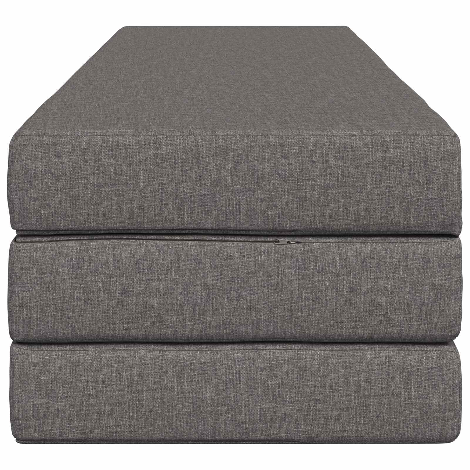 Vouwbare Bankbed 200 x 67 x 45 cm Lichtgrijs is nu te koop bij PeponiXL, paradijselijk wonen!