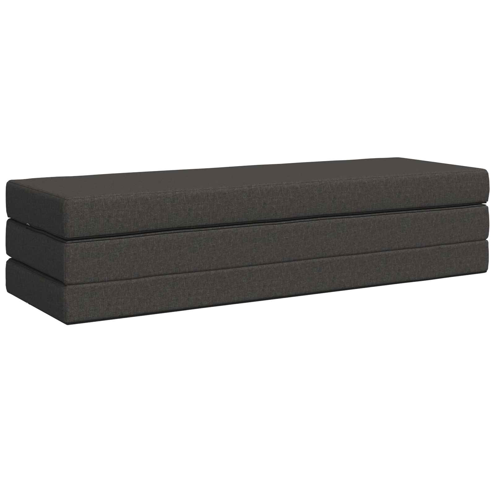 Vouwbare Bankbed 200 x 67 x 45 cm Donkergrijs is nu te koop bij PeponiXL, paradijselijk wonen!