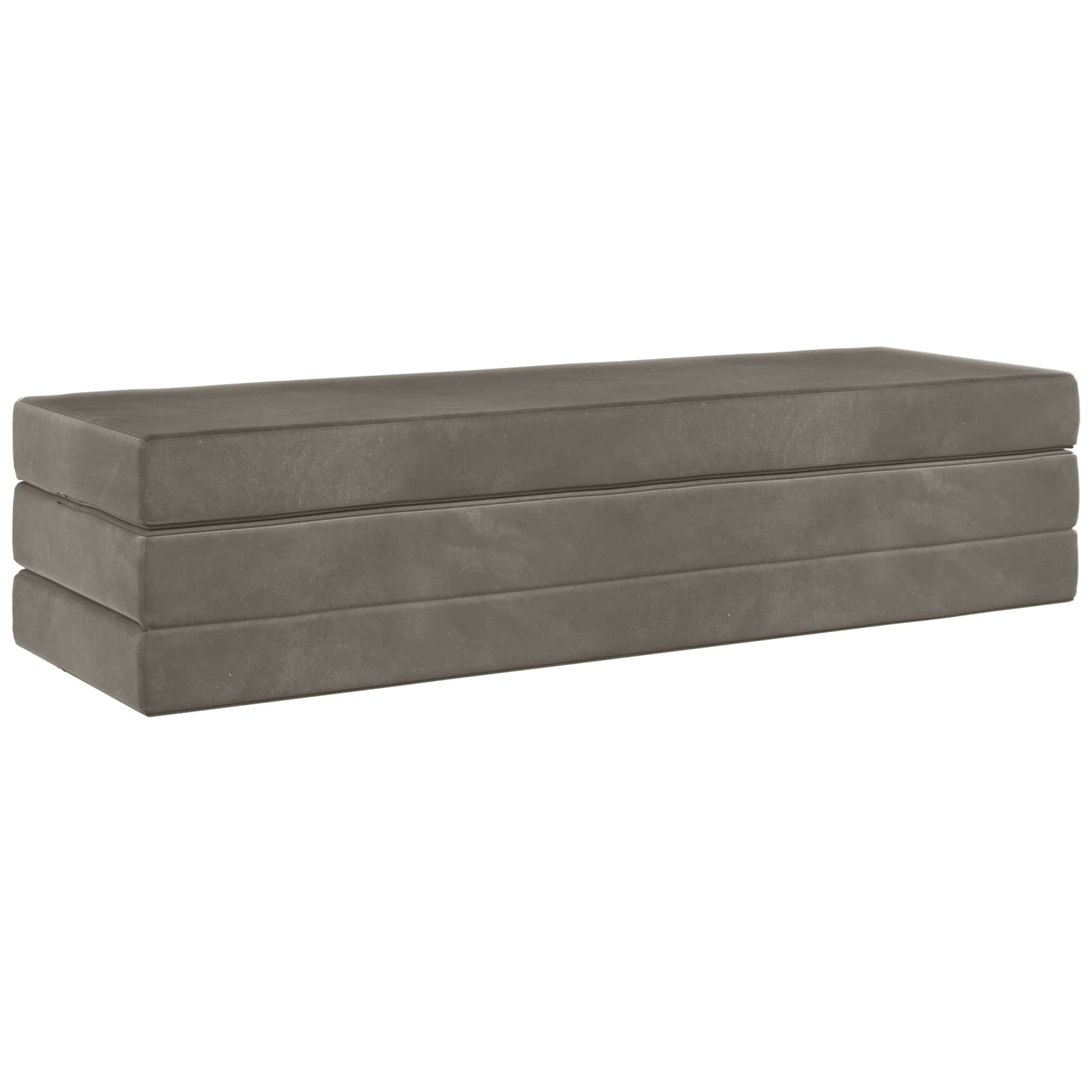 Vouwbare Bankbed 200 x 67 x 45 cm Lichtgrijs is nu te koop bij PeponiXL, paradijselijk wonen!
