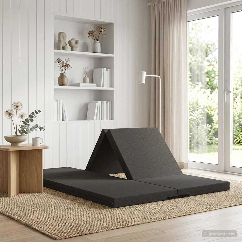 Vouwbare Bankbed 140 x 67 x 45 cm Donkergrijs is nu te koop bij PeponiXL, paradijselijk wonen!