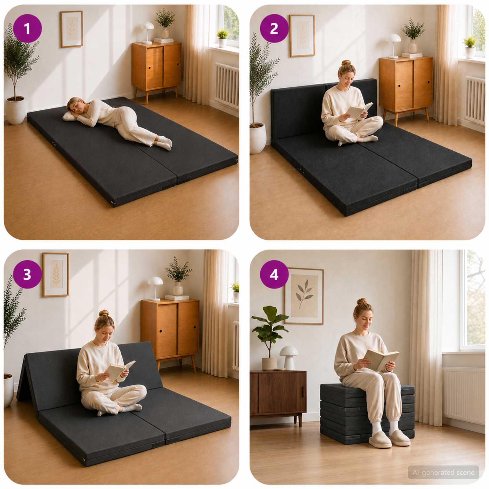 Vouwbare Bankbed 140 x 67 x 45 cm Donkergrijs is nu te koop bij PeponiXL, paradijselijk wonen!