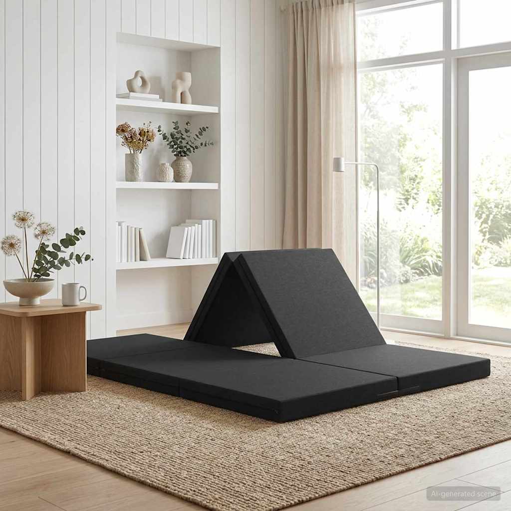 Vouwbare Bankbed 140 x 67 x 45 cm Zwart is nu te koop bij PeponiXL, paradijselijk wonen!