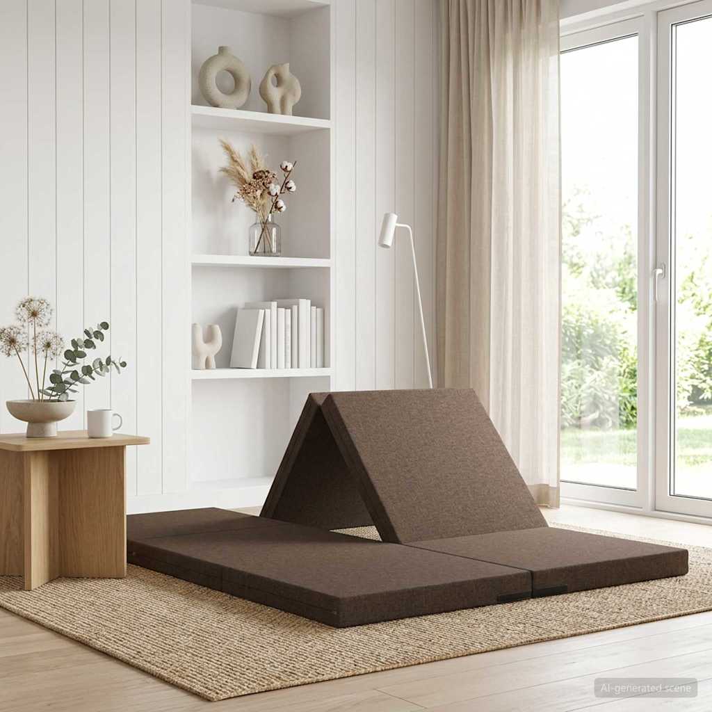 Vouwbare Bankbed 140 x 67 x 45 cm Taupe is nu te koop bij PeponiXL, paradijselijk wonen!