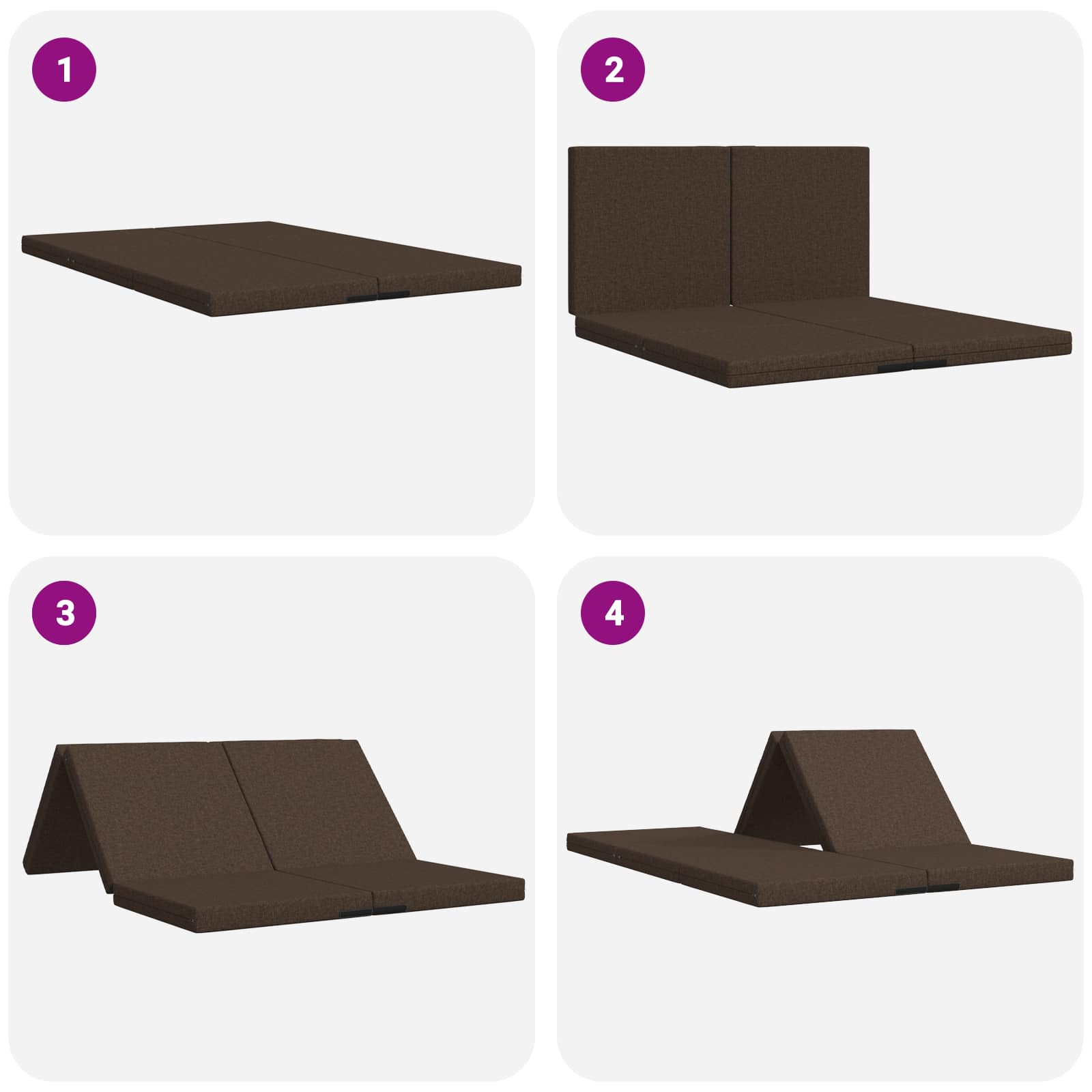 Vouwbare Bankbed 140 x 67 x 45 cm Taupe is nu te koop bij PeponiXL, paradijselijk wonen!