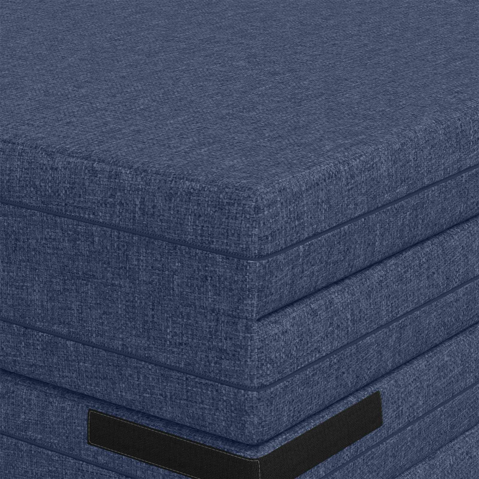 Vouwbare Bankbed 140 x 67 x 45 cm Blauw is nu te koop bij PeponiXL, paradijselijk wonen!