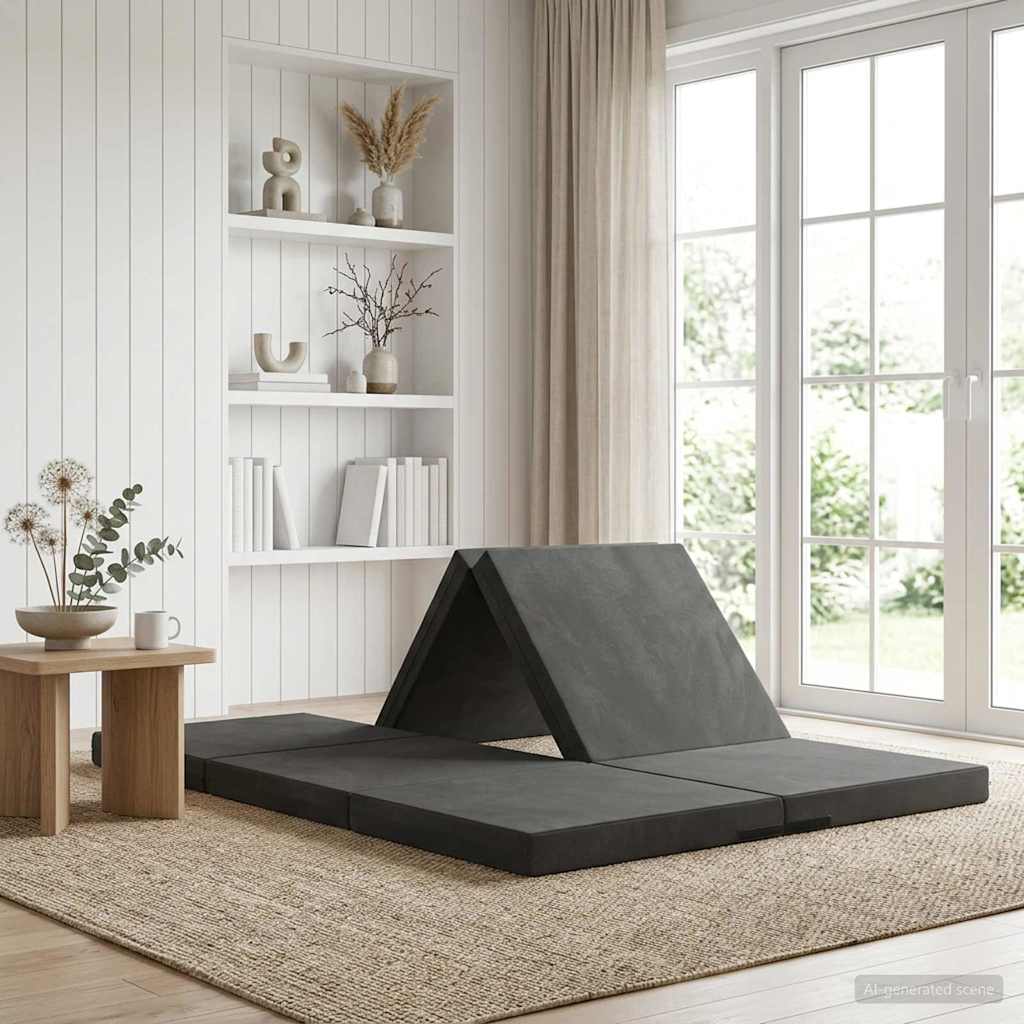 Vouwbare Bankbed 140 x 67 x 45 cm Donkergrijs is nu te koop bij PeponiXL, paradijselijk wonen!