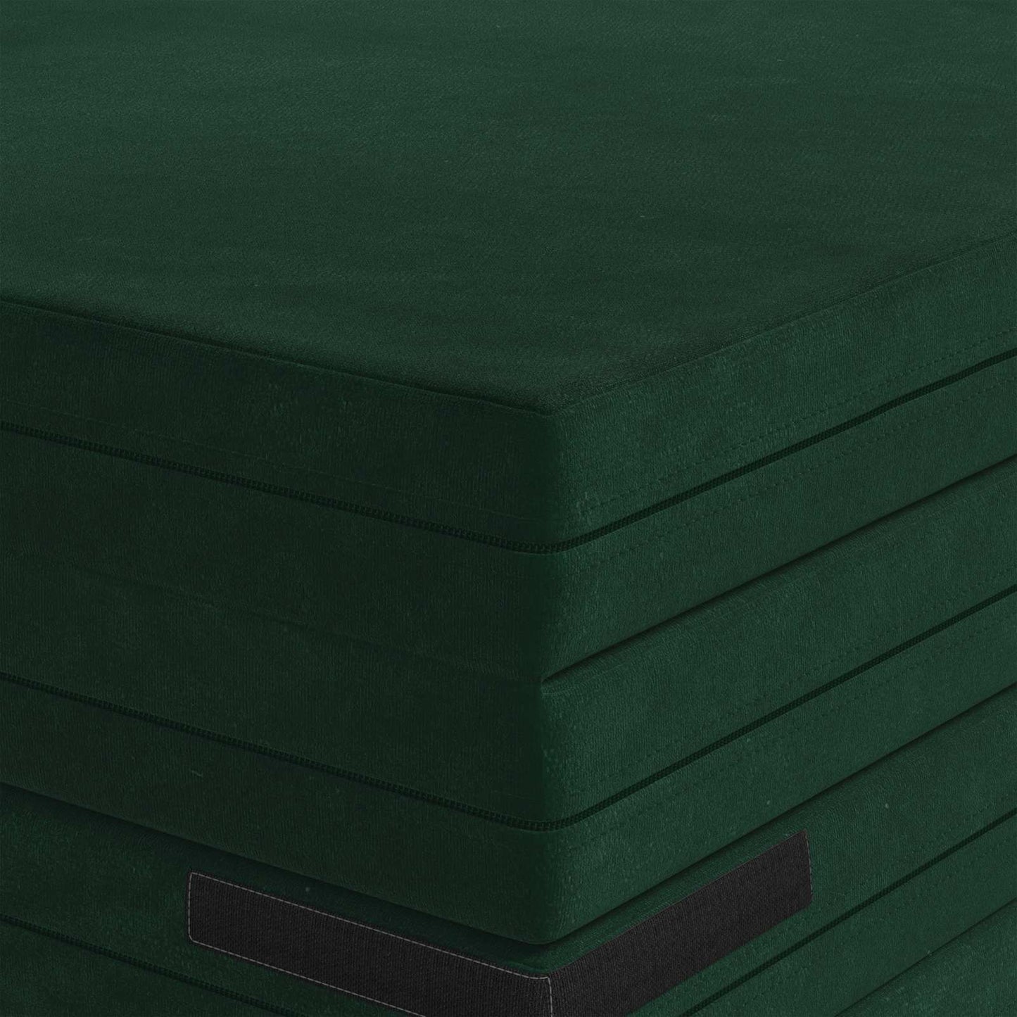 Vouwbare Bankbed 140 x 67 x 45 cm Donkergroen is nu te koop bij PeponiXL, paradijselijk wonen!