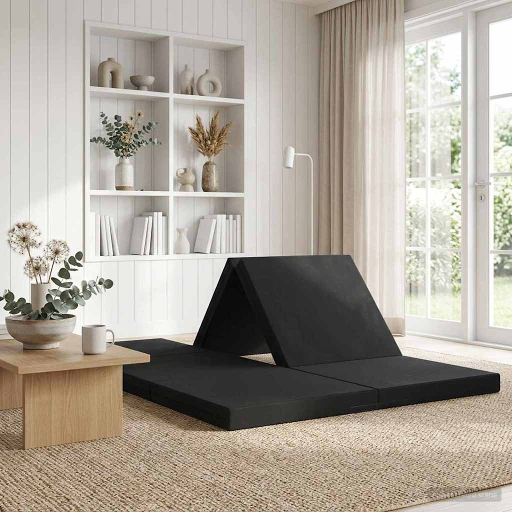 Vouwbare Bankbed 140 x 67 x 45 cm Zwart is nu te koop bij PeponiXL, paradijselijk wonen!
