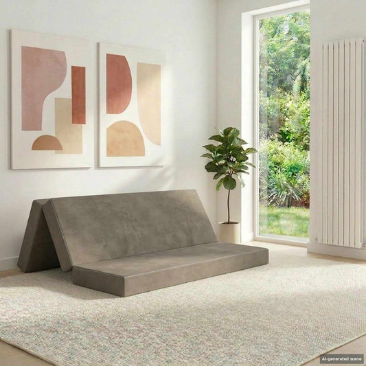 Vouwbare Bankbed 160 x 67 x 45 cm Lichtgrijs is nu te koop bij PeponiXL, paradijselijk wonen!