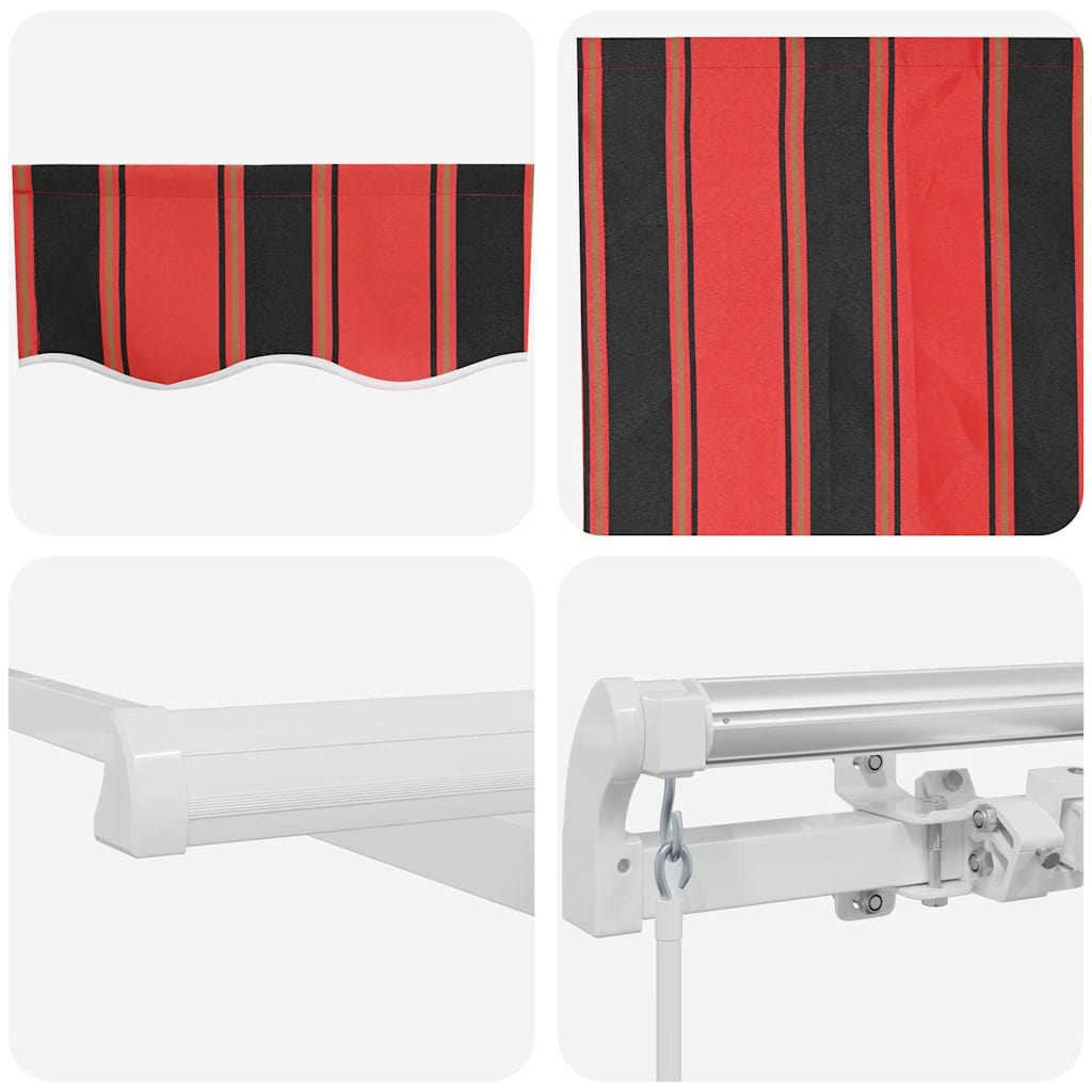 Inklapbaar Zonnescherm Oranje en Bruin 450 × 300 cm is nu te koop bij PeponiXL, paradijselijk wonen!