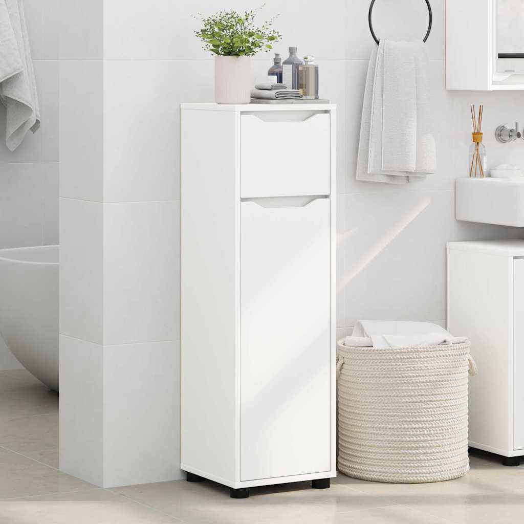 Badkamer Kast met lade Wit 30,5 x 30 x 101 cm Bewerkt hout is nu te koop bij PeponiXL, paradijselijk wonen!