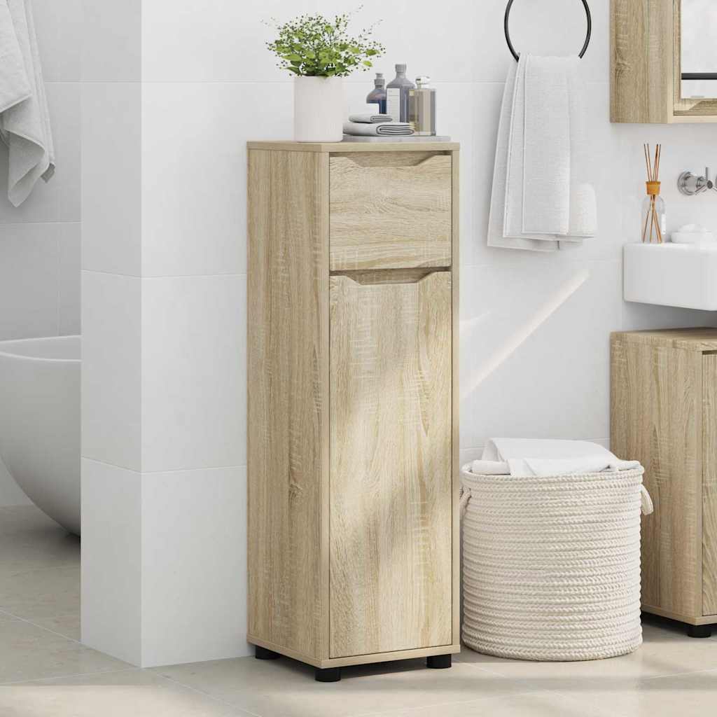 Badkamer Kast Sonoma Eiken 30,5 x 30 x 101 cm Bewerkt hout is nu te koop bij PeponiXL, paradijselijk wonen!