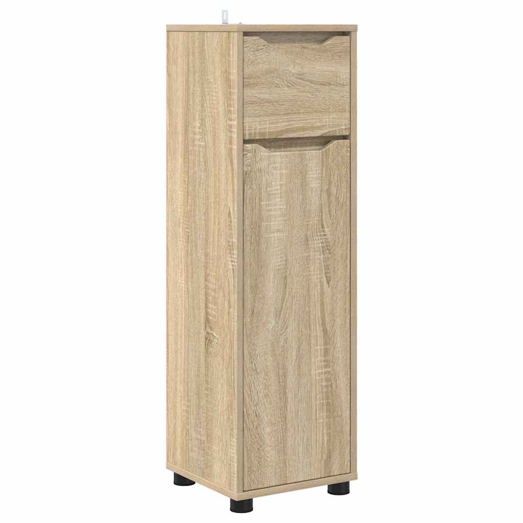 Badkamer Kast Sonoma Eiken 30,5 x 30 x 101 cm Bewerkt hout is nu te koop bij PeponiXL, paradijselijk wonen!