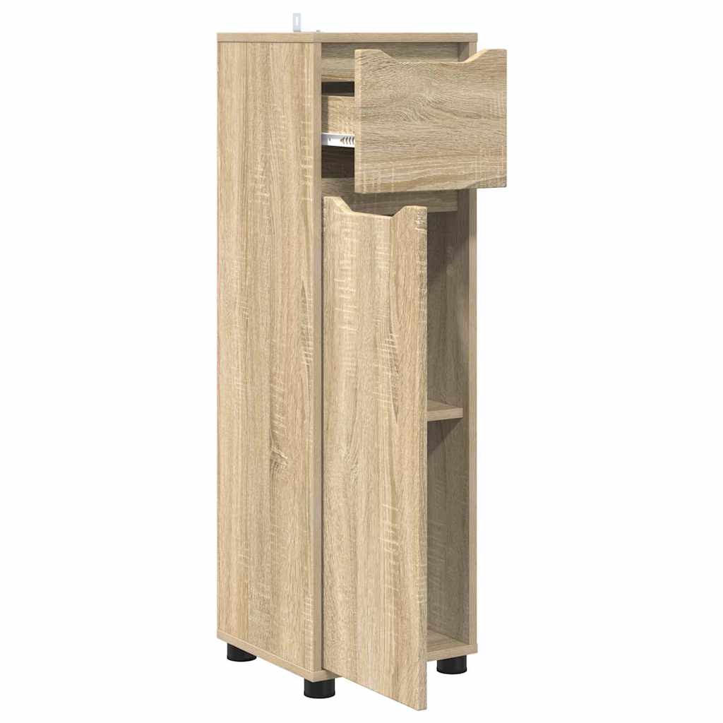 Badkamer Kast Sonoma Eiken 30,5 x 30 x 101 cm Bewerkt hout is nu te koop bij PeponiXL, paradijselijk wonen!