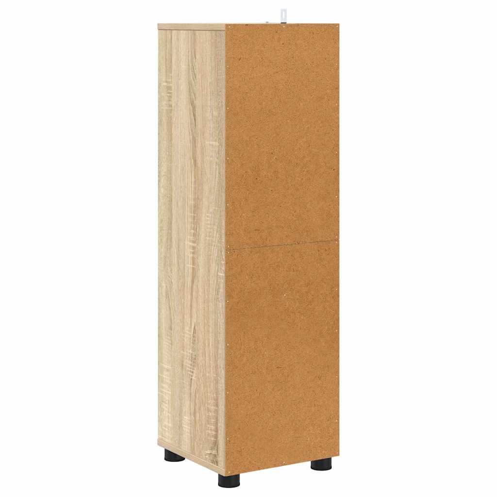 Badkamer Kast Sonoma Eiken 30,5 x 30 x 101 cm Bewerkt hout is nu te koop bij PeponiXL, paradijselijk wonen!