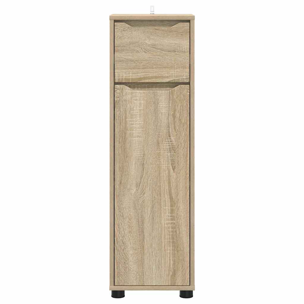 Badkamer Kast Sonoma Eiken 30,5 x 30 x 101 cm Bewerkt hout is nu te koop bij PeponiXL, paradijselijk wonen!