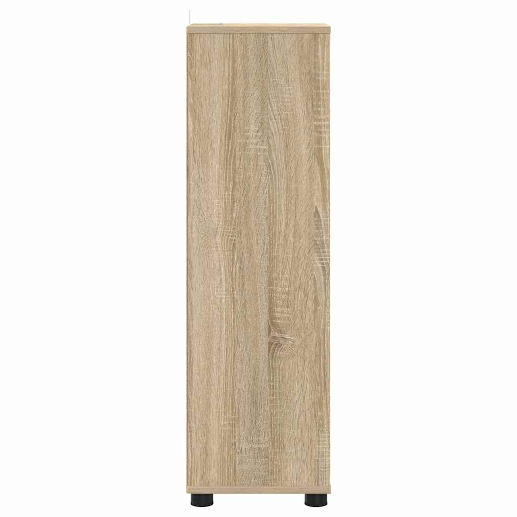 Badkamer Kast Sonoma Eiken 30,5 x 30 x 101 cm Bewerkt hout is nu te koop bij PeponiXL, paradijselijk wonen!