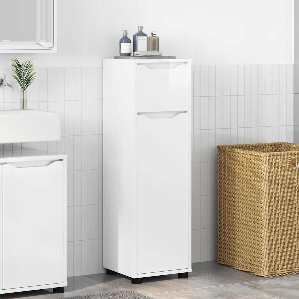 Badkamer Kast Hoogglans wit 30,5 x 30 x 101 cm Bewerkt hout is nu te koop bij PeponiXL, paradijselijk wonen!