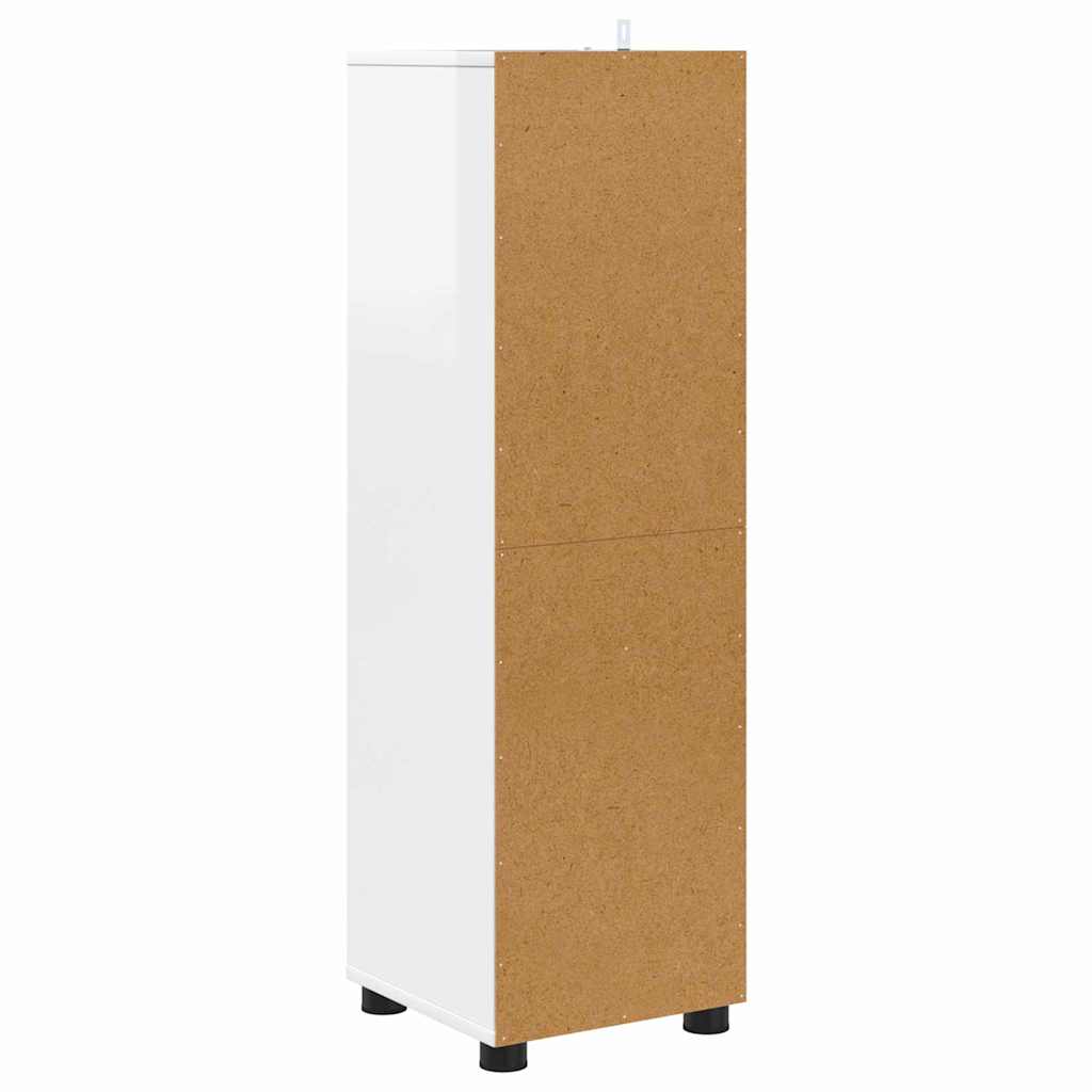 Badkamer Kast Hoogglans wit 30,5 x 30 x 101 cm Bewerkt hout is nu te koop bij PeponiXL, paradijselijk wonen!