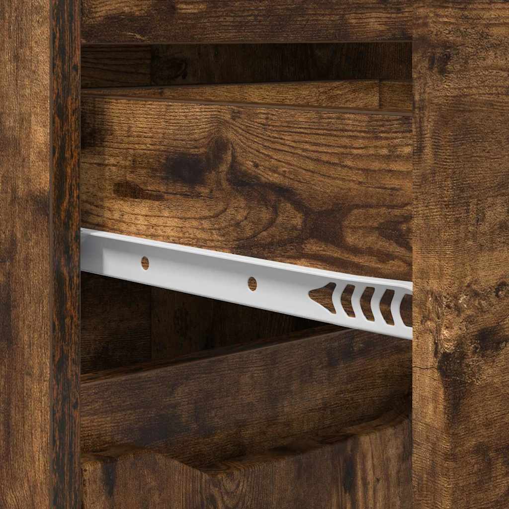 Badkamer Kast Gerookt eiken 30,5 x 30 x 101 cm Bewerkt hout is nu te koop bij PeponiXL, paradijselijk wonen!