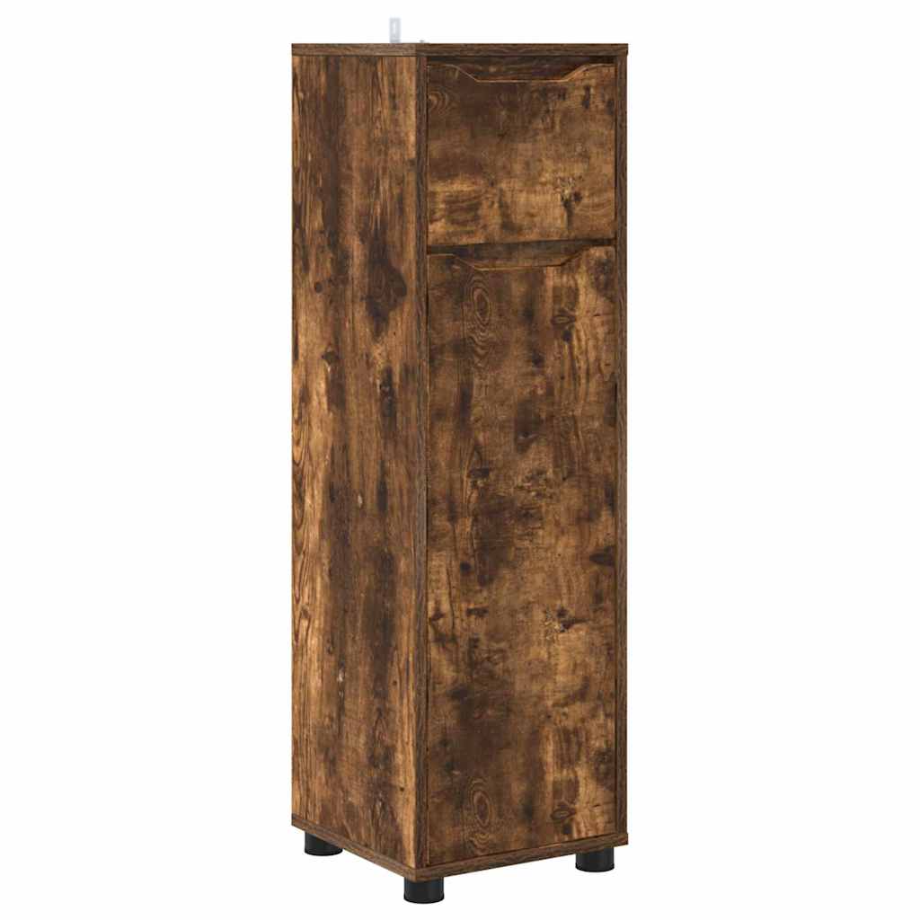 Badkamer Kast Gerookt eiken 30,5 x 30 x 101 cm Bewerkt hout is nu te koop bij PeponiXL, paradijselijk wonen!