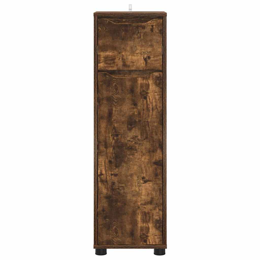 Badkamer Kast Gerookt eiken 30,5 x 30 x 101 cm Bewerkt hout is nu te koop bij PeponiXL, paradijselijk wonen!