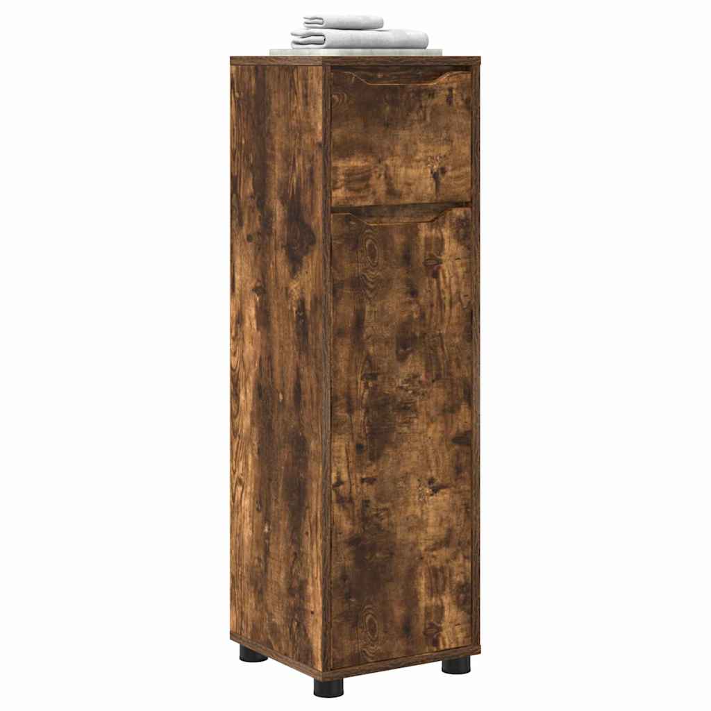 Badkamer Kast Gerookt eiken 30,5 x 30 x 101 cm Bewerkt hout is nu te koop bij PeponiXL, paradijselijk wonen!